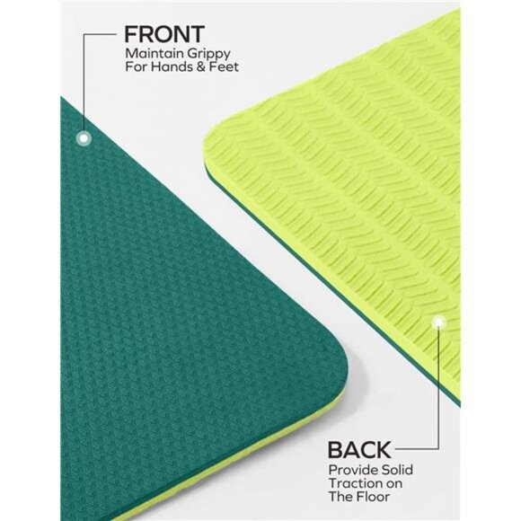 Eco Friendly Yoga Mat Thick TPE Yoga Mat Non Slip Yoga Mats Anti-tear Exercise - Picture 2 of 7